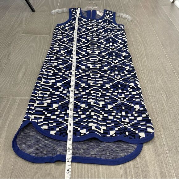 Parker Sweater Knit Geometric Calypso Combo Print BodyCon Racer Back Mini Dress - Picture 16 of 16